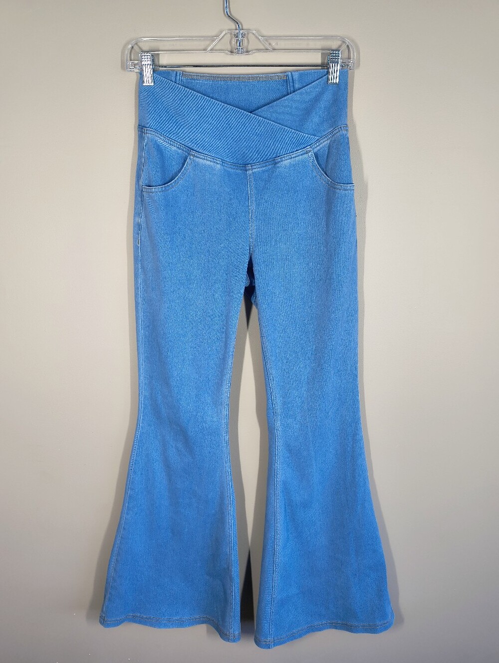 HALARA Medium Wash Stretch Flare Jeans, Size S
